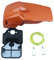 UYTGFO Adatto for motosega HUSQVARNA 136 137 141 142, pezzi di ricambio, tubo del carburante, coperchio superiore del motore, filtro aria carburante, kit tubo flessibile