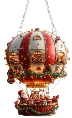 Grandi decorazioni natalizie da appendere in acrilico, squisite decorazioni per albero di Natale, giganti, 2D, giganti, da appendere alla porta d'ingresso, per auto, divertenti ornamenti natalizi