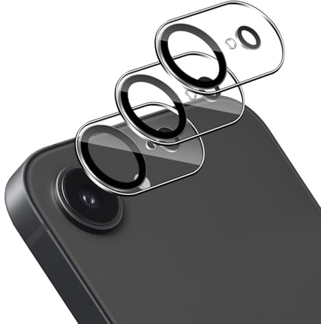 TUTUO Kamera Schutzfolie für iPhone 17e Kameraschutz für Panzerglas, [3 Stück] Kamera Panzer Schutz Glas, 9H Härte Anti-Kratzer HD Kameraprotektion Folie - Transparent