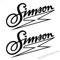 myrockshirt 2er Set Simson Schriftzug + Logo 20cm Mofa Moped Roller Aufkleber,Sticker,Decal,Autoaufkleber,UV&Waschanlagenfest,Profi-Qualität