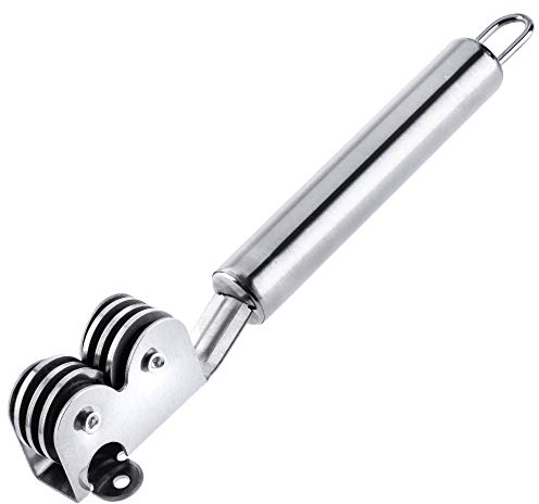 KADAX - Afilador de cuchillos manual de acero inoxidable para cuchillos de cocina, amoladora de cuchillos para pulir la cuchilla, para cuchillas afiladas, accesorio de cocina, color plateado
