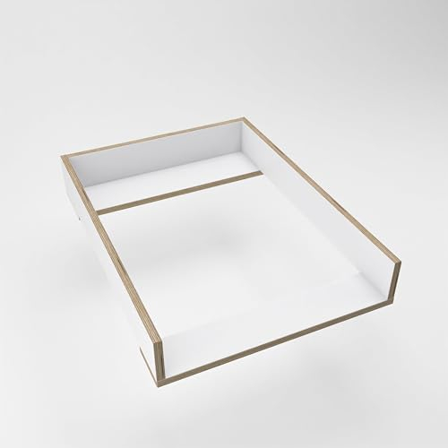 regalik Wickelaufsatz für Malm von IKEA, Wickeltischaufsatz für 48 cm Kommoden, Abnehmbar Wickelkommode aufsatz, Gerade Frontplatten, Weiß Superholz, 72cm x 54cm