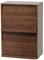 Iris Ohyama, Mueble, Biblioteca, Estantería de almacenamiento, 2 puertas abatibles, Madera, Armario para revistas, Elegante, Versátil, para Oficina, Dormitorio, Salón, Marrón, Flap Rack CHR-2