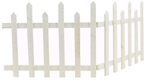 Staccionata in legno decorativa colore Bianco 4979