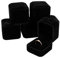 Girls'love talk 6 Pcs Velvet Ring Box, Velvet Engagement Ring Boxes for Jewellery Square Jewelry Case for Engagement, Wedding, Birthday, Anniversary, Proposal Ceremony (Black)