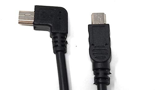System-S USB 2.0 Kabel 20cm Mini B Stecker auf Stecker gewinkelt in Schwarz