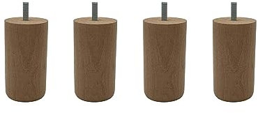Someo 4 Pieds cylindriques Bois Naturel 10 cm