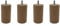 Someo 4 Pieds cylindriques Bois Naturel 10 cm