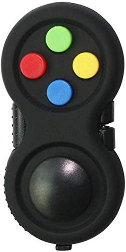 Bprtcra Fidget Pad, Controlador de Almohadilla de Inquietud Controlador de Inquietuddel de Juego Reductor de Estrés Almohadilla Negra Antiestrés Almohadilla para Pacientes con Autismo o ansiedad