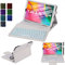 QYiD Funda de teclado para Galaxy Tab A 10.1 2019 SM-T510/T515, delgada, ligera, con función atril, 7 colores, teclado inalámbrico desmontable retroiluminado para Samsung Tab A 10.1 2019, color blanco