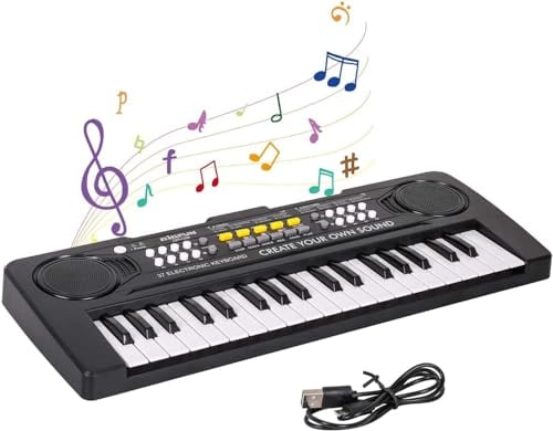 Shayson Elektronische Keyboard für Kinder ab 3 4 5 6 7 8 Jahren, Mini 37-Tasten Kinder Klavier mit Mikrofon, musikalische Ausbildung, Einführendes Musiktraining, Geschenke für Jungen/Mädchen/Anfänger