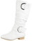Elara Damen Stiefel Boots Schlupfstiefel Chunkyrayan JY1989-Weiss-42