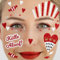 Party Factory Face Tattoo Kölle Alaaf, temporäres Glitter Gesichtstattoo für Motto Party, Halloween & Karneval, Kinder & Erwachsene