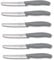 Victorinox 6 Stück Tafelmesser - Küchenmesser - Brötchenmesser Swiss Classic mit Wellenschliff - Swiss Made - Limited Edition Cool Grey