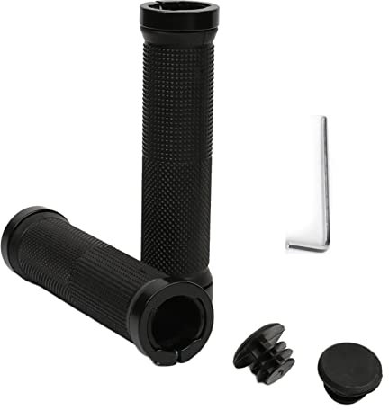 Fahrradgriff Anti-Rutsch-Gummi Ergonomischer wasserdichter Fahrradgriff für MTB, Scooter, Rennrad (Schwarz)