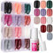 Press on Nails Short, FANDAMEI 12 Packs 288PCS Glossy Small Acrylic Short Fake Nails Full Cover, Short Glue on Nails for Small Finger