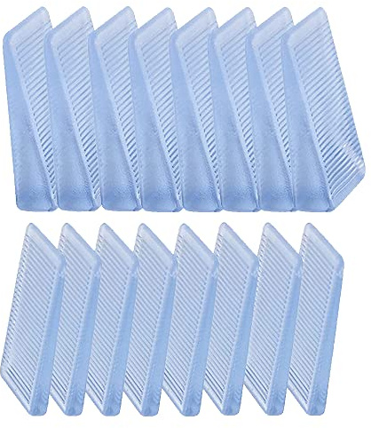 THETAG Furniture Leveling Wedges - 16pcs Rubber Shims for Uneven Floors (4x0.5cm, 4x1cm) - Non-Slip, Anti-Scratch, Reusable - Ideal for Desks, Tables, Doors, Cupboards - Durable & Versatile