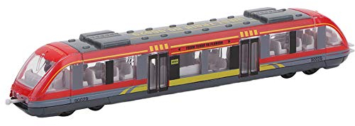 SPYMINNPOO Zug Spielzeug, Kinder Lernspielzeug Simulation Legierung Zug Modell Metro Spielzeug Geburtstagsgeschenk für Kinder ab 3 Jahren (Rot)