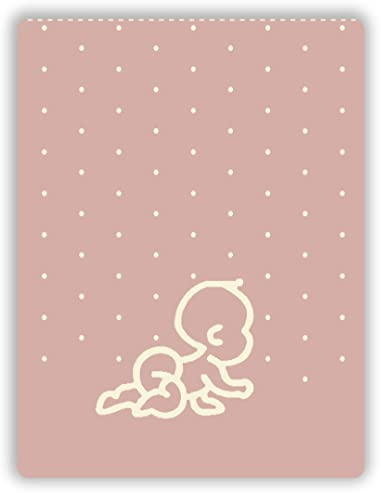 Sanosoft Kuscheldecke für Babys 75x100cm - Made in Germany - Öko-Tex 100 Baumwoll Babydecke (Rosa/Creme)