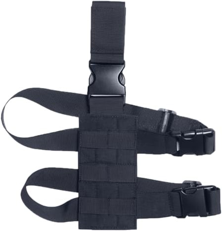 Azarxis Universal Drop Leg Gun Holster for Concealed Carry Tactical Pistol Glock Handgun Combat Thigh Mag Adjustable Pouch (Black)