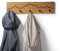 WOODS Garderobenleiste aus Eichenholz mit Bergmotiv, Hakenleiste für Flur & Kinderzimmer, Garderobe aus Holz - Kindergarderobe & Blickfang im Eingangsbereich (schwarze Haken, 55 cm)