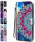 Lederhülle für Samsung Galaxy S10 Hülle Muster Mandala Blume Handyhülle Flip Case Cover Schutzhülle mit Kartenfach Handytasche für Mädchen Damen