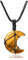 CrystalTears Tiger Eye Crystal Moon Necklace for Women Natural Healing Crystal Gemstone Pendant Necklace Adjustable Quartz Crystal Stone Necklace Jewellery Gift for Women Christmas Birthday