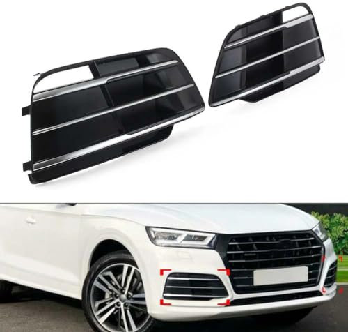 2 pz ABS Auto Paraurti Anteriore Fendinebbia Griglia Griglia di Copertura per Audi Q5 S-line SQ5 2018-2022