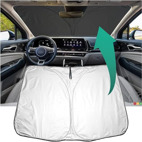 YEE PIN Proceed Xceed Parasol Coche Compatible con Kia Ceed Xceed Proceed GT 2019-2023 2024, Parasol Plegable Coche Parabrisas Parabrisas Protección UV Polvo
