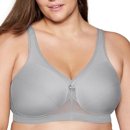 Glamorise Women's 1005 Full Coverage Bra, Opaque, Grau, 100D