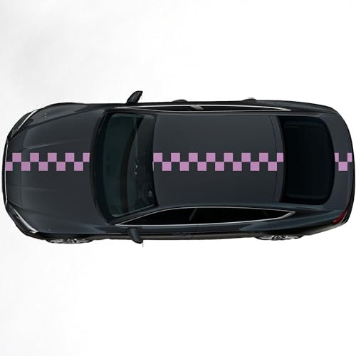 Kiwistar Viperstreifen glänzend - 20 x 400 cm Karo gekachelt - Flieder Rennstreifen, Aufkleber, Rallystreifen - ohne Übertragungsfolie - Tuning - Viper - Racing - Zierstreifen
