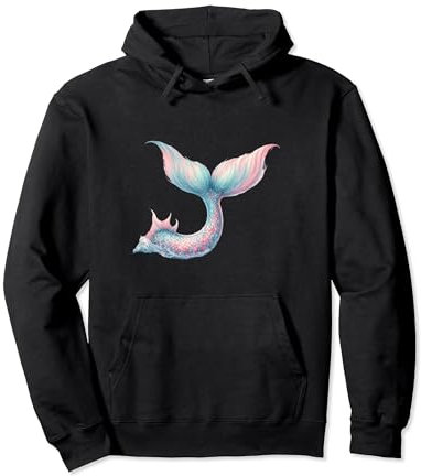 Meerjungfrau Pastell Ocean Splash Rainbow Tail Meer Meerjungfrauen Flosse Pullover Hoodie