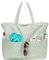 LEDAOU Große Strandtasche mit reißverschluss Damen Strandtuch Tote bag & Strandtuch Hausschuhe Wasserdicht Umhängetasche Tragetasche shopper sanddicht Pool Fitness Reisetasche familie