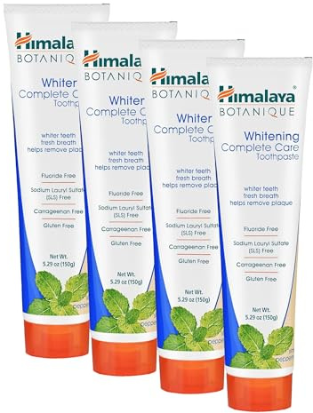 Botanique Whitening simply Peppermint |Prevents germs and improves Oral & Dental health |Strenghtens teeth| All Natural, Fluoride & SLS free | 100% Vegetarian and Vegan Friendly- 150g (Packung mit 4)