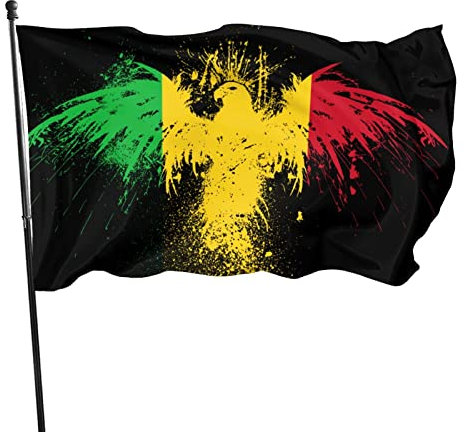Drapeau aigle du Mali 3x5 pieds, couleurs vives et résistant aux UV, bannières murales pour l'extérieur et l'intérieur