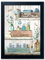 Bauernhaus-Badezimmer-Wanddekoration, Kunstdruck, Libelle, Leinwanddruck, blaugrün, Blumenbilder, Landhausstil, Badezimmer, Kunst, lustiges Bad, Wäsche, schwarz gerahmtes Kunstwerk