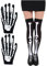 AUFIKR 2 Paare Halloween Handschuhe Strümpfe Set, Halloween Socken und Full Finger Handschuhe Lange Arm Handschuhe für Halloween Tanz Kostüm Party, Cosplay