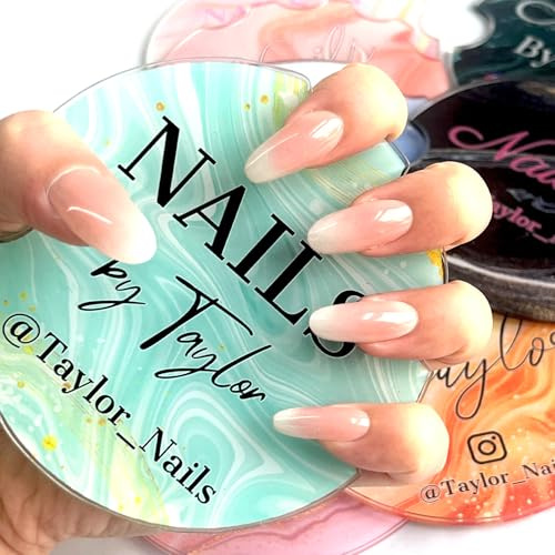 Custom Nail Photo Props Personalized Acrylic Nailfie Disk with Design