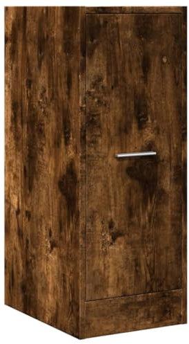 vidaXL Apothekerschrank, Ausziehschrank mit Stauraum, Allzweckschrank für Wohnzimmer Büro, Nischenschrank Aufbewahrungsschrank, Räuchereiche Holzwerkstoff