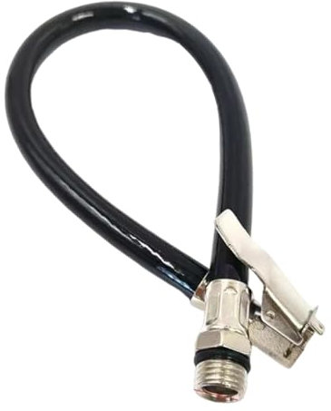 Adaptateur de Gonflage de Pneu avec Tuyau en Caoutchouc pour les Valves Standard - Rallonge de Pompe de Roue Petit et Flexible, Facile à Transporter - Convient à Tous les Pneus tuyau gonflage pneu