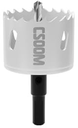 CSOOM Scie-cloche bimétallique M42, 50 mm, blanche, pour outils de perçage dans le bois, le plastique, les plaques de plâtre et la tôle