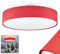 HOFSTEIN Deckenleuchte Foggia, Deckenlampe aus Metall/Stoff/Kunststoff in Nickel-matt/Rot/Weiß, runde Leuchte im modernen Design (Ø 60 cm), E27, Esszimmer, Wohnzimmer, Schlafzimmer, Küche, Flur