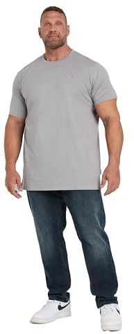BadRhino Big & Tall Black Washed Straight Leg Stretch Jeans - Men's - Plus Size Curve