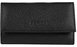 BEMON Porte-clés en cuir de Vachette Enzo, 6,5 x 11 x 1,5 cm, 6 Attaches, Anneau d'Accroche
