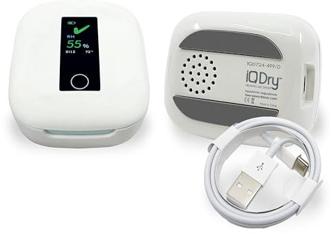 iQDry by Dry & Store | Schnellster Hörgerätetrockner & Luftentfeuchter | 15 Minuten schnelle Entfeuchtung | Entfernt Feuchtigkeit von Hörgeräten, AirPods, Ohrhörern und Verstärkern