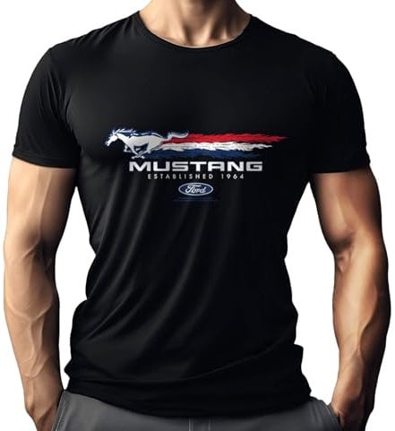 Herren T-Shirt für US-Car Ford Mustang Fahrer und Fans - Original Ford Lizenz