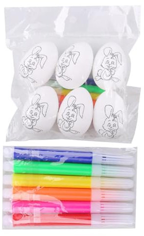 Kit de pintura de huevos de Pascua, juego de tintes para artes y manualidades de temporada, kit de decoración de huevos de 6 colores, colores vibrantes, fomenta la creatividad 6 x 4 x 4 cm, para