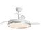 Ventilador de techo con luz con mando 50CM, 3 aspas, Motor DC 30W+Luz LED 68W,temporizador, 6 velocidades, aspas retráctiles, 3 temperaturas de luz, función verano-invierno Silencioso (Plata, 50CM)