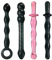 FUJIEYU Consolador De Cristal Vagina Larga Plug Anal De Cristal De Pequeño Diámetro Consolador Doble Masajeador De Próstata Masturbador Juguetes Sexuales Para Hombres Y Mujeres,Black/c