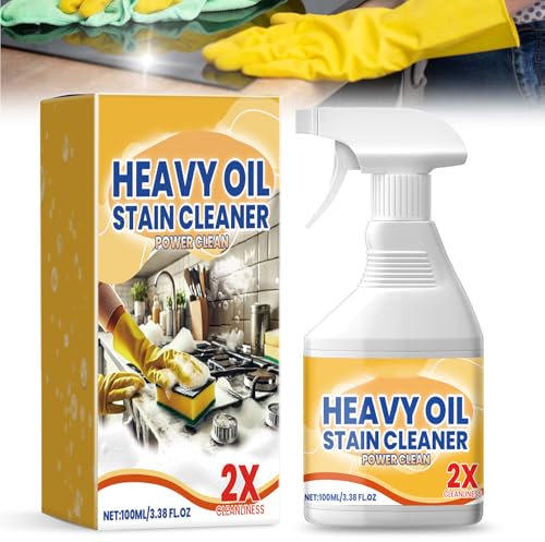 Kitchen Heavy Oil Cleaner,Kitchen Heavy Cleaner Degreaser,Powerful Oil Enemy Foaming,Multifunctional Foam Cleaning Stubborn Stains Heavy Duty Oil Stain Remover Spray(100ml)
